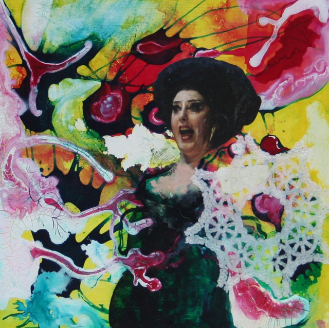 Panic, Collage and India Ink on Board