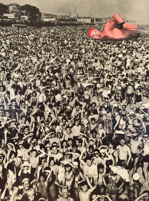 The Deep End, Collage on Paper