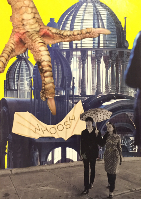 Woosh, Collage on Paper